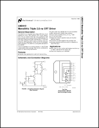 LM2412T datasheet: Monolithic Triple 2.8 nsec Driver LM2412T