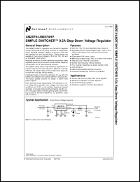LM2574HVM-3.3 datasheet: SIMPLE SWITCHER 0.5A Step-Down Voltage Regulator LM2574HVM-3.3