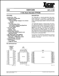 X28VC256PI-55 datasheet: 256K (32K x 8bit) 5 volt, byte alterable E2PROM X28VC256PI-55