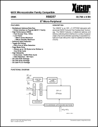 X68257PI datasheet: 256K (32726 x 8bit) E2 Micro-Peripheral X68257PI