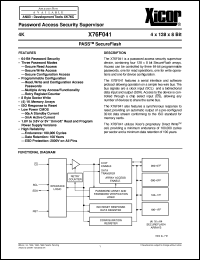 X76F041P-3 datasheet: 4K (4 x 128 x 8bit) PASS SecureFlash X76F041P-3