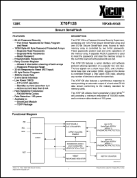 X76F128L-2,7 datasheet: 128K (16K x 8 + 64 x 8) Secure SerialFlash X76F128L-2,7