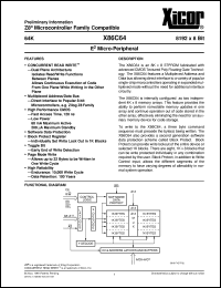 X86C64PM datasheet: 64K (8192 x 8bit) E2 Micro-Peripheral X86C64PM