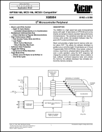 X88064S datasheet: 64K (8192 x 8bit) E2 Microcontroller Peripheral X88064S