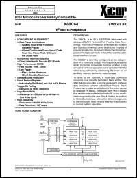 X88C64PI datasheet: 64K (8192 x 8bit) E2 Micro-Peripheral X88C64PI