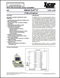 X88C64PISLIC datasheet: 64K (8192 x 8bit) E2 Micro-Peripheral X88C64PISLIC