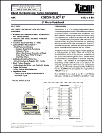 X88C64PMSLIC datasheet: 64K (8192 x 8bit) E2 Micro-Peripheral X88C64PMSLIC