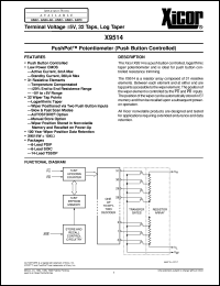 X9514WPI datasheet: PushPot potentiometer (push button controlled) X9514WPI