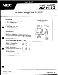 2SA1412-Z datasheet: Silicon transistor 2SA1412-Z