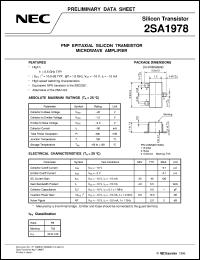 2SA1978-T1B datasheet: fT=4GHz PNP Bip Tr 2SA1978-T1B