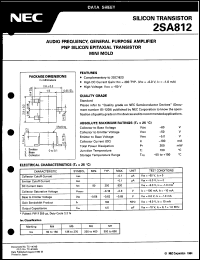 2SA812-T1B datasheet: Silicon transistor 2SA812-T1B