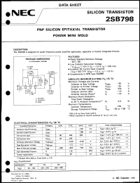 2SB798-T1 datasheet: Silicon transistor 2SB798-T1
