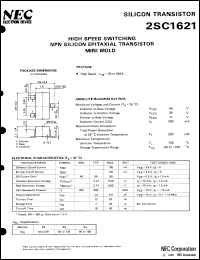 2SC1621-T2B datasheet: Silicon transistor 2SC1621-T2B