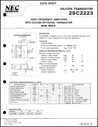 2SC2223-T1B datasheet: Silicon transistor 2SC2223-T1B