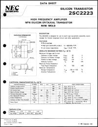 2SC2223-T2B datasheet: Silicon transistor 2SC2223-T2B