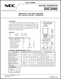 2SC3582-T datasheet: For amplify microwave and low noise. 2SC3582-T