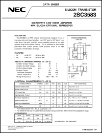 2SC3583-T1B datasheet: For amplify microwave and low noise. 2SC3583-T1B