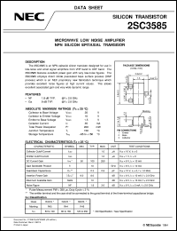 2SC3585-T1B datasheet: For amplify microwave and low noise. 2SC3585-T1B