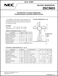 2SC3603 datasheet: For amplify microwave and low noise. 2SC3603