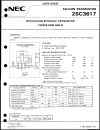 2SC3617 datasheet: Silicon transistor 2SC3617