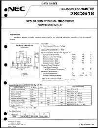 2SC3618-T1 datasheet: Silicon transistor 2SC3618-T1