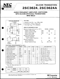 2SC3624-T2B datasheet: Silicon transistor 2SC3624-T2B