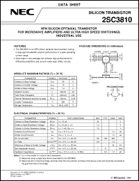 2SC3810 datasheet: For amplify microwave and switch it at high speed. 2SC3810