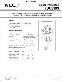 2SC5183-T2 datasheet: High fT, high gain transistor 2SC5183-T2