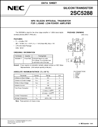 2SC5288-T1 datasheet: Mobile communications transmission power amplifier 2SC5288-T1