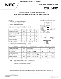 2SC5432 datasheet: Reduced noise high frequency amplification transistor 2SC5432