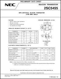 2SC5455 datasheet: NPN epitaxial-type silicon transistor 2SC5455
