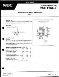 2SD1164 datasheet: Silicon transistor 2SD1164
