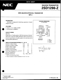 2SD1286 datasheet: Silicon transistor 2SD1286