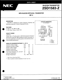 2SD1583 datasheet: Silicon power transistor 2SD1583