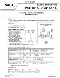 2SD1615-T2 datasheet: Silicon transistor 2SD1615-T2