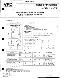 2SD2228-T1 datasheet: Silicon transistor 2SD2228-T1