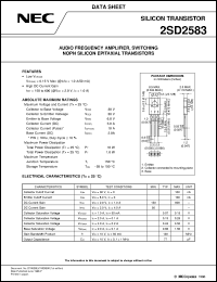2SD2583 datasheet: Power transistor MP-5A radio-controller motor drive 2SD2583