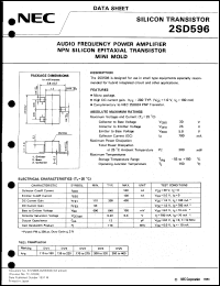 2SD596-T1B datasheet: Silicon transistor 2SD596-T1B