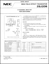 2SJ208 datasheet: P-channel MOS FET 2SJ208