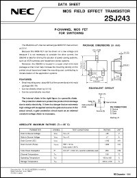 2SJ243 datasheet: Pch MOS FET 2SJ243