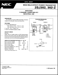 2SJ302-Z datasheet: High-speed switching P-ch power MOSFET 60V/16A 2SJ302-Z