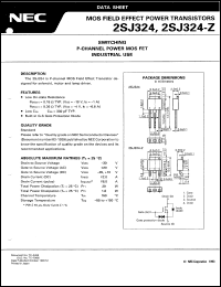 2SJ324 datasheet: P-channel enhancement type 2SJ324