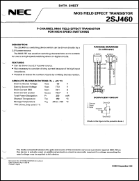 2SJ460(M) datasheet: Pch D-MOSFET SST 50V/0.1A 2SJ460(M)