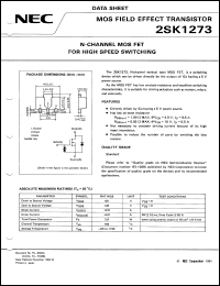 2SK1273 datasheet: N-channel power MOS FET 2SK1273