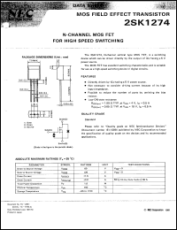 2SK1274 datasheet: N-channel power MOS FET 2SK1274