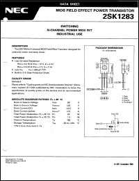 2SK1283 datasheet: N channel power MOS FET 2SK1283