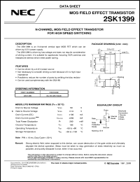 2SK1399-T1B datasheet: N-channel MOS FET 2SK1399-T1B