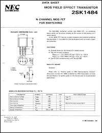 2SK1484-T/JD datasheet: N-channel MOS FET 2SK1484-T/JD