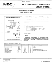 2SK1485-T1 datasheet: N-channel MOS FET 2SK1485-T1