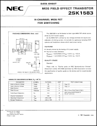 2SK1583-T1 datasheet: N-channel MOS FET 2SK1583-T1